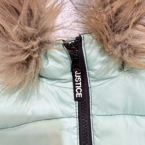 Justice Kids Puffer Jacket Size 8 - Picture 6 of 15